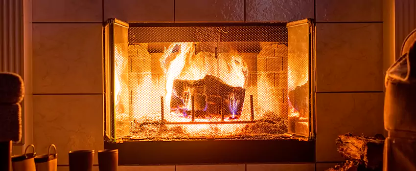 Mendota Hearth Landscape Fireplace Installation in Palm Springs, Florida