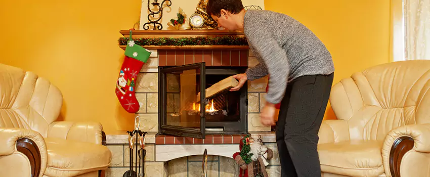 Rusted Metal Fireplace Restoration in Palm Springs, Florida